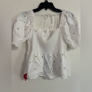 Hill House Home Jewel Jammie Top in White